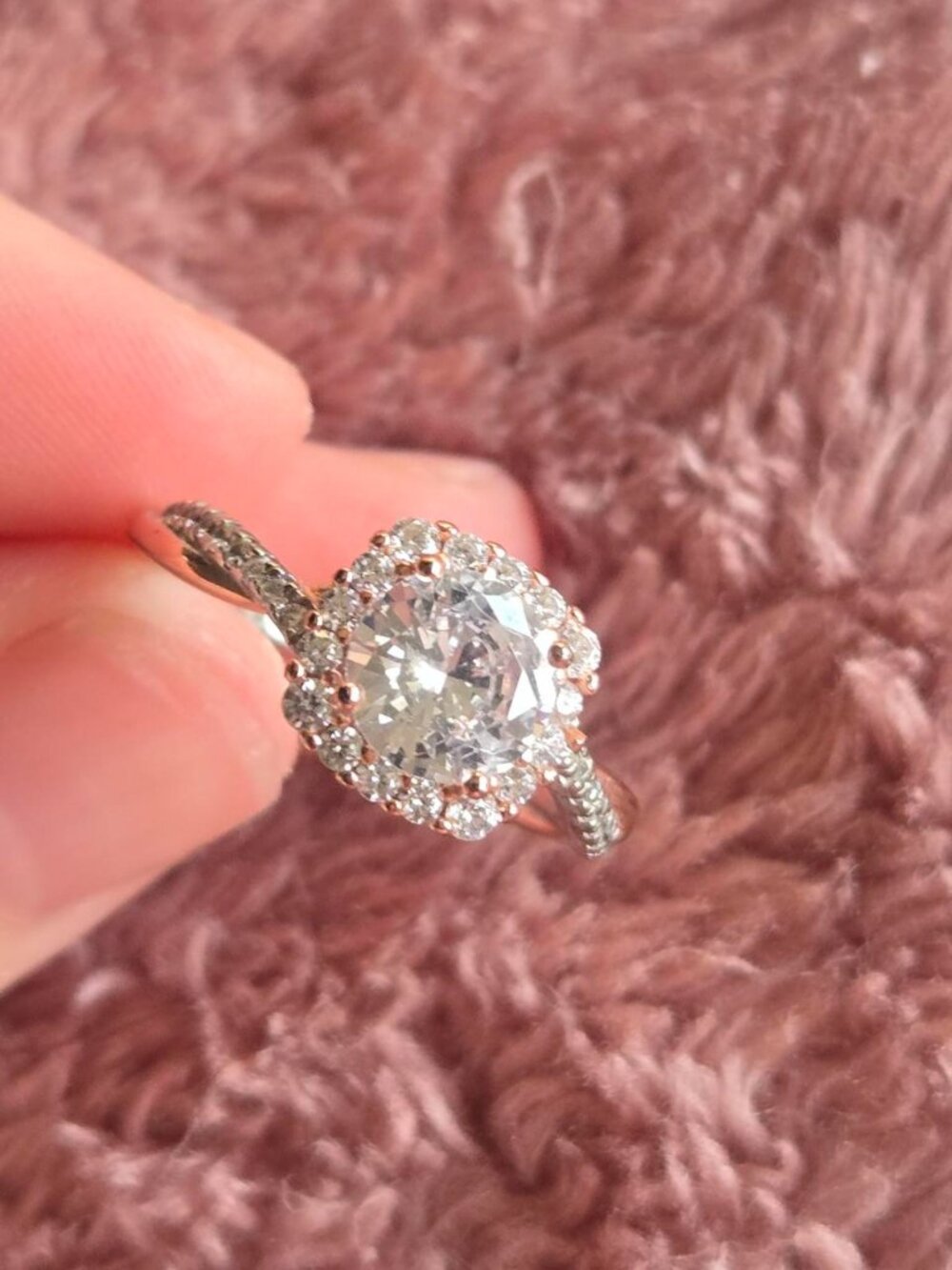 925 Silver and white ring
